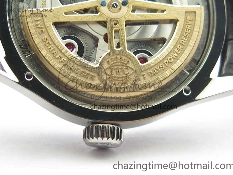 MIROTIME 0128 Portugieser Perpetual Calendar IW503406 V9F 1:1 Best Edition Silver Dial on Black Leather Strap A FastDry 7115